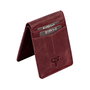 Zoozie Bags Cartera para Hombre Rojo Claret de Piel Genuina Lujosa y Elegante